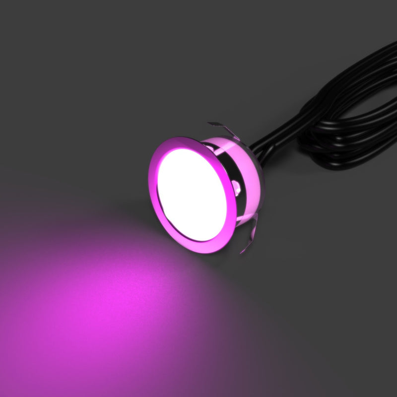 39.5mm, RGB IP67 LED Decking Light - Colour Changing - Purple