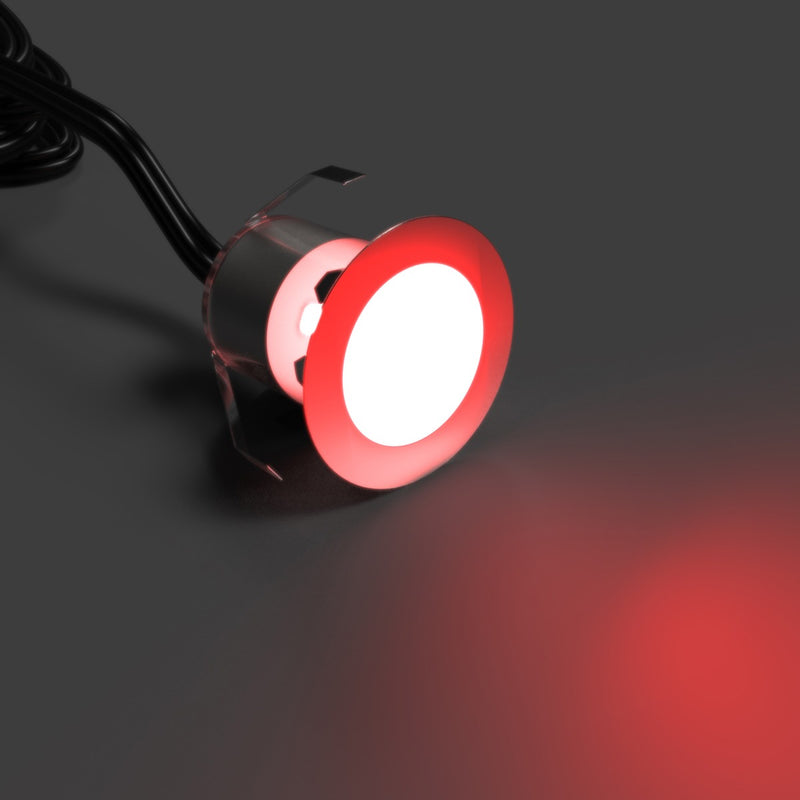 RGB 30mm LED Decking Light - Red