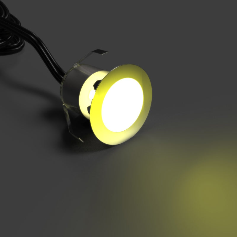 RGB 30mm LED Decking Light - Yellow