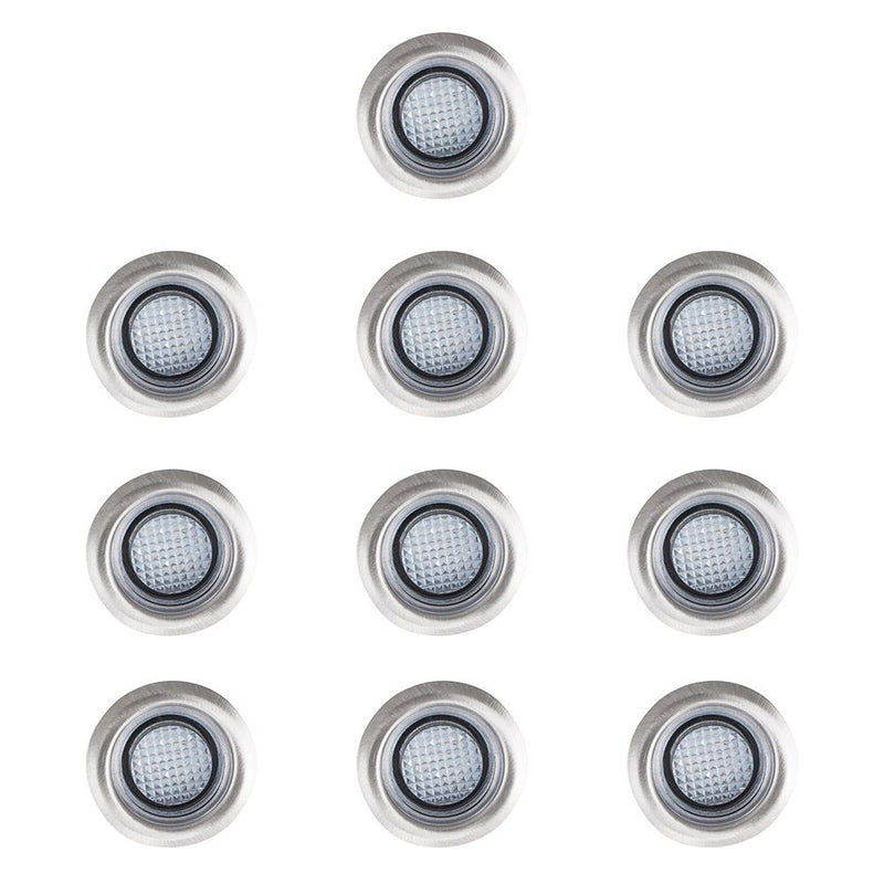 10 round LED decking lights