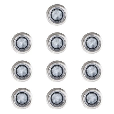 10 x 40mm IP67 LED Decking Lights - White, Warm White or Blue LED