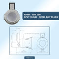 Die-Cast, Fire Rated LED Downlight, GU10, Dimmable, Twist and Lock. Choice of colours.
