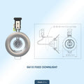dimensions of recessed gu10 downlight