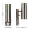 Dimensions of the LED wall light