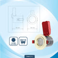dimensions of Brass tilt fire rated downlights