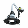 Fixed IP20 GU10 Downlight in Matt Black - 80mm (angle 1)