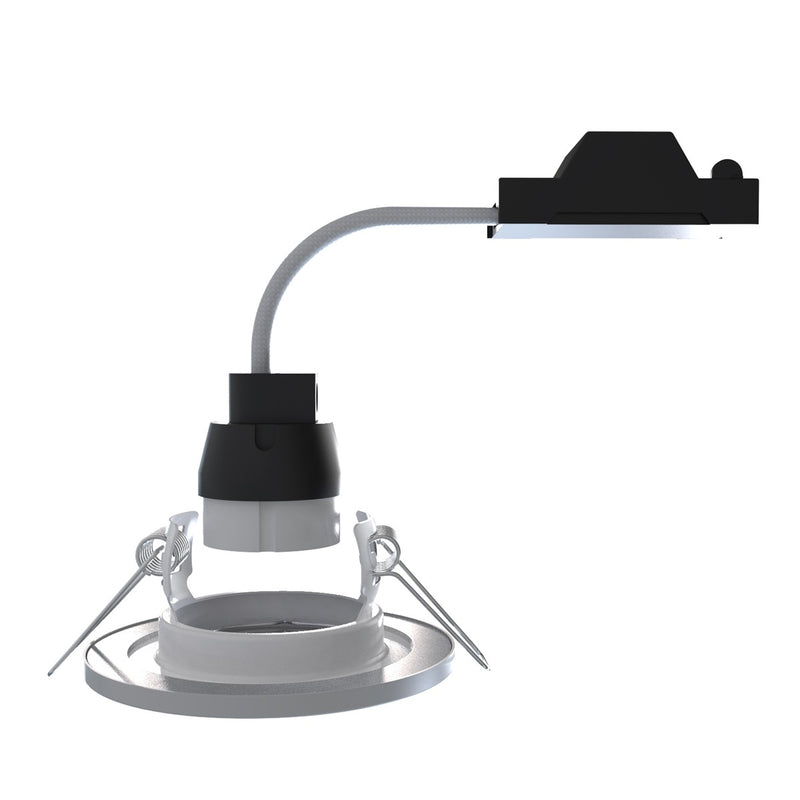 White IP44 LED Downlight - Side