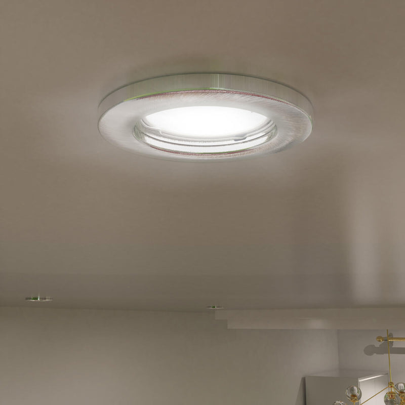 Pack of 25 Recessed GU10 Spot Light in Brushed Chrome Finish