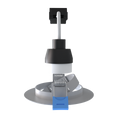 Side view of the downlight on the blue clip side.