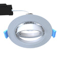 Angled lower view of the downlight showcasing the tiltable gimbal.