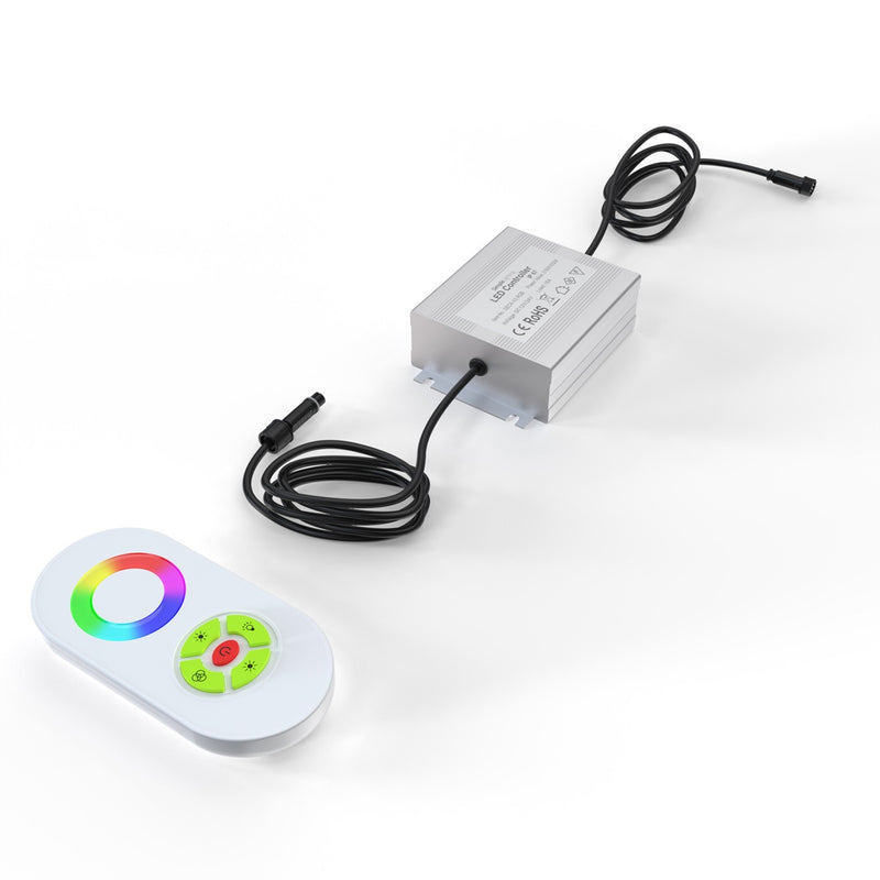 Pro IP67 RGB LED Controller Kit With Remote Control For Decking Lights - Side Shot