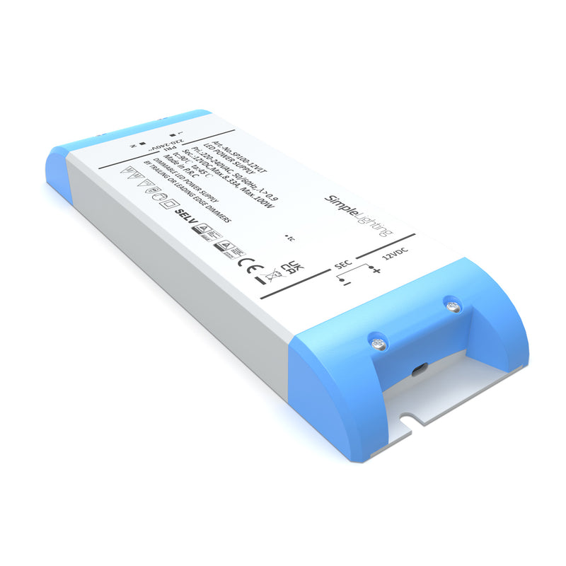 100w Dimmable LED Driver, Leading or Trailing Edge - 12v or 24v
