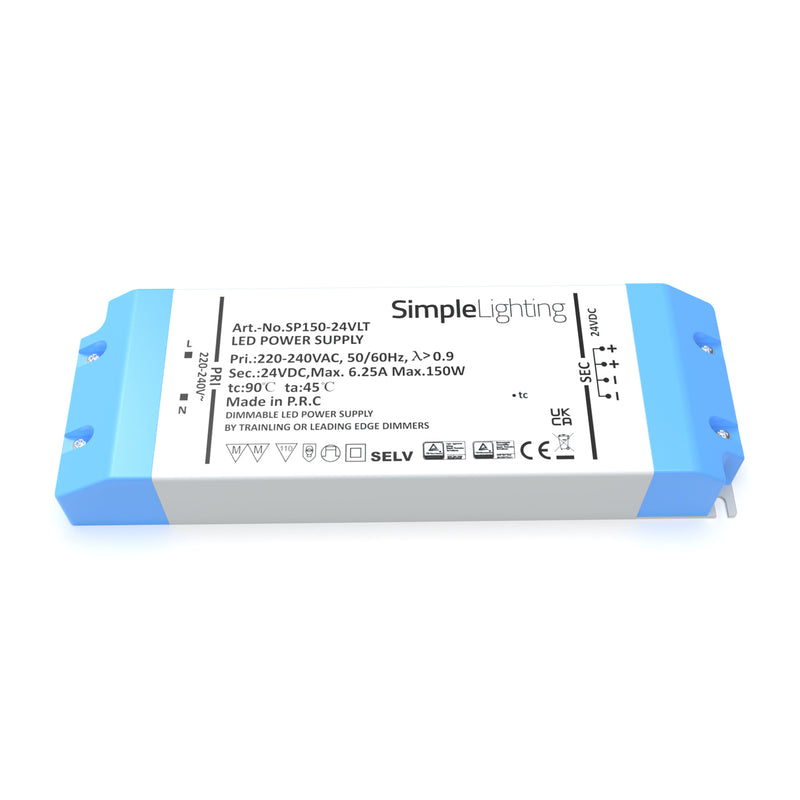 150w Dimmable Leading/Trailing Edge LED Driver 12 or 24v