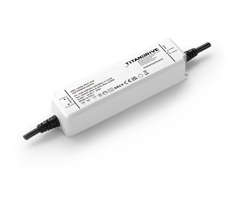 150W IP67 Waterproof LED Driver 24V DC - TitanDrive