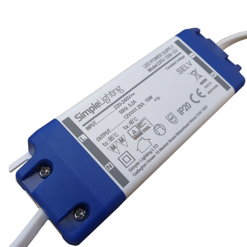 Tilted shot of a 15w LED driver with 6 ports