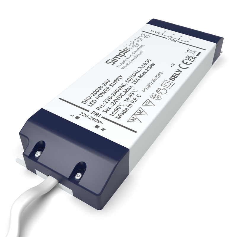 200w LED Driver, 12 or 24v DC 