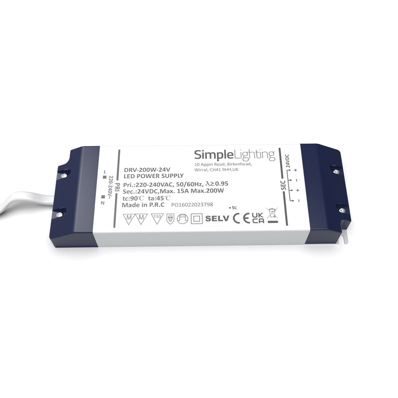 200w LED Driver, 12 or 24v DC 