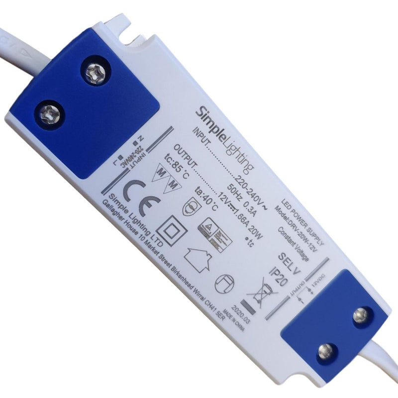 Tilted shot of a 20W LED driver 