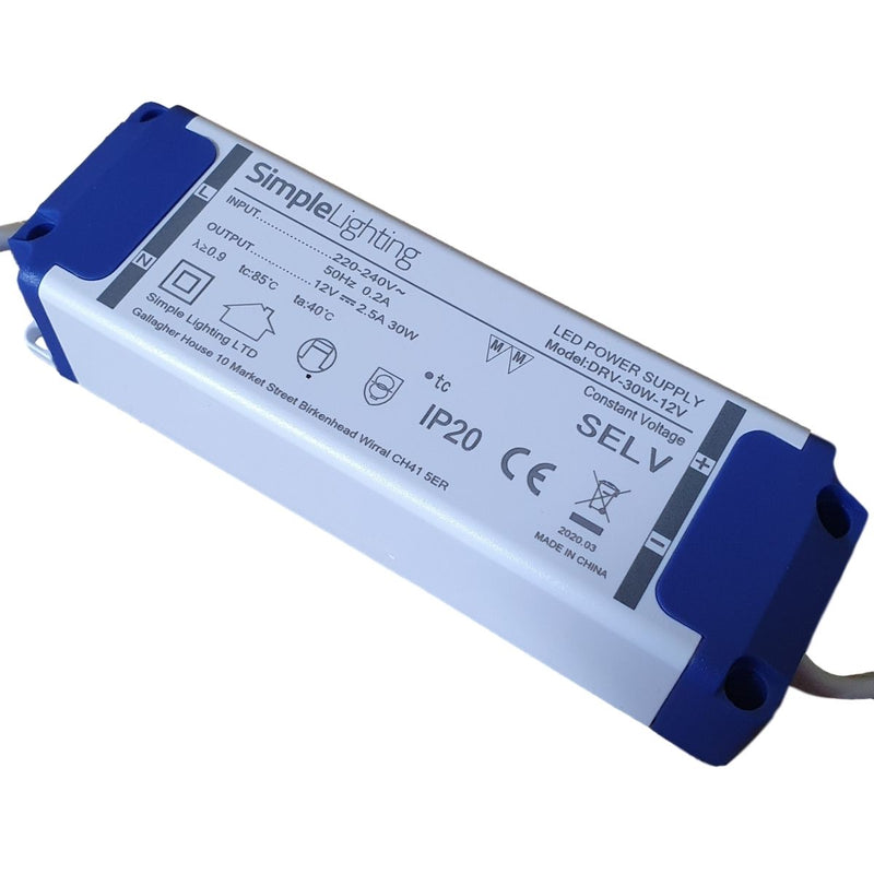 30w 12Vdc LED Power Converter With 6 Way Distributor