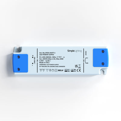 Dimmable 30w LED Driver, 12v or 24v DC