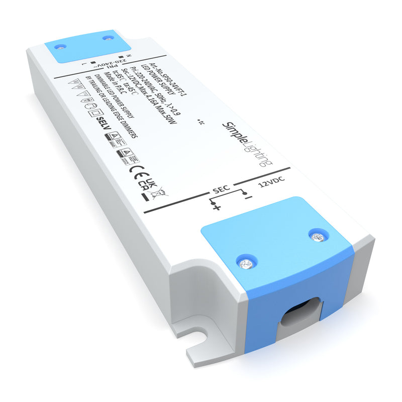 Dimmable 50W LED Driver, 12v or 24v DC