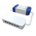 Sideview of an 8W LED driver and 6 ports distributor