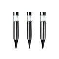 Pack of 3 Dubbo Stainless Steel LED Solar Bollard Light