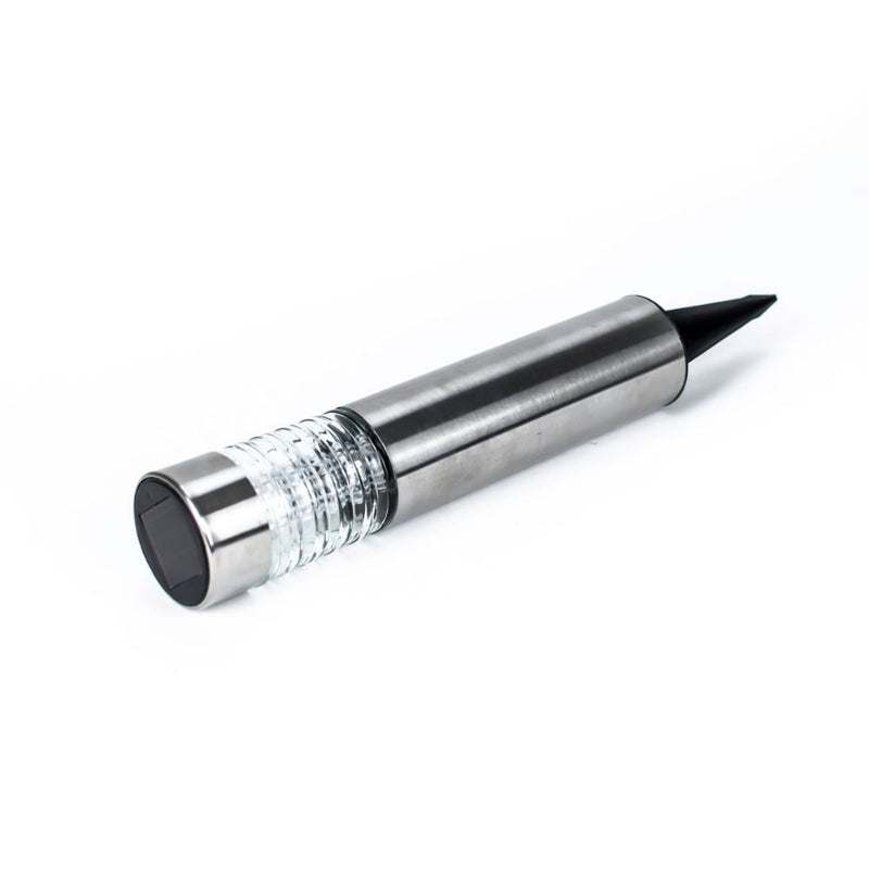 side of a stainless steel bollard stake light