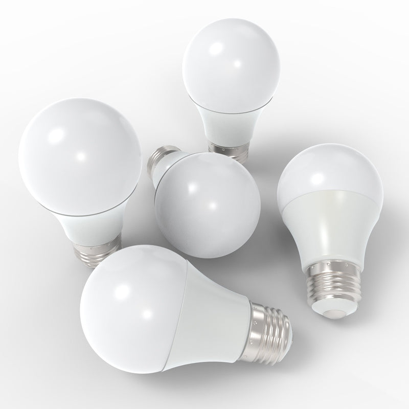 5 E27 LED bulbs