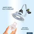 easy to change bulb on our recessed gu10 downlight