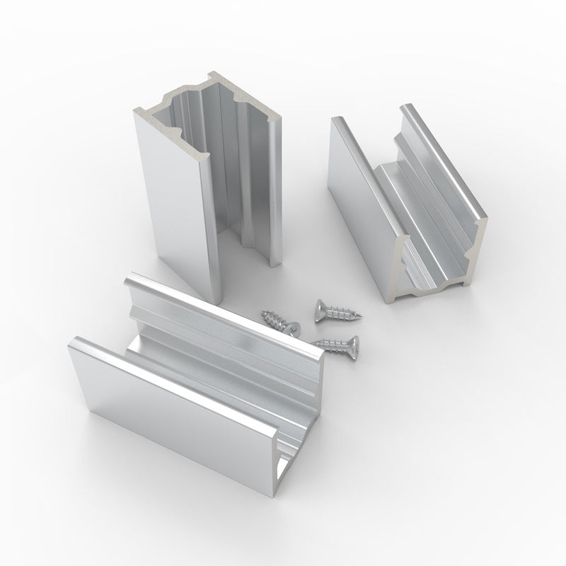 side of a pack of three mounting clips