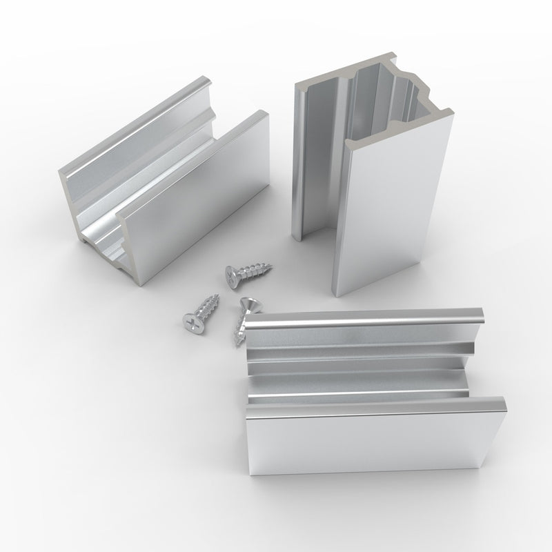 side angle of a pack of three mounting clips