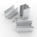 side angle of a pack of three mounting clips