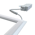 edge-lit LED panel with power supply side shot
