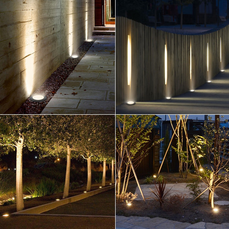 Pack-of-3 65mm, 5w Black Ground Light - product in action