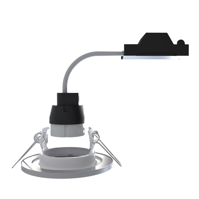 Fixed IP44 GU10 Downlights in White - 85mm (angle 3)