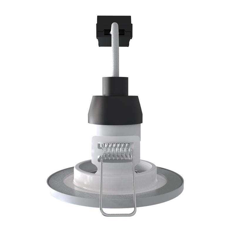 Fixed IP44 GU10 Downlights in White - 85mm (angle 5)