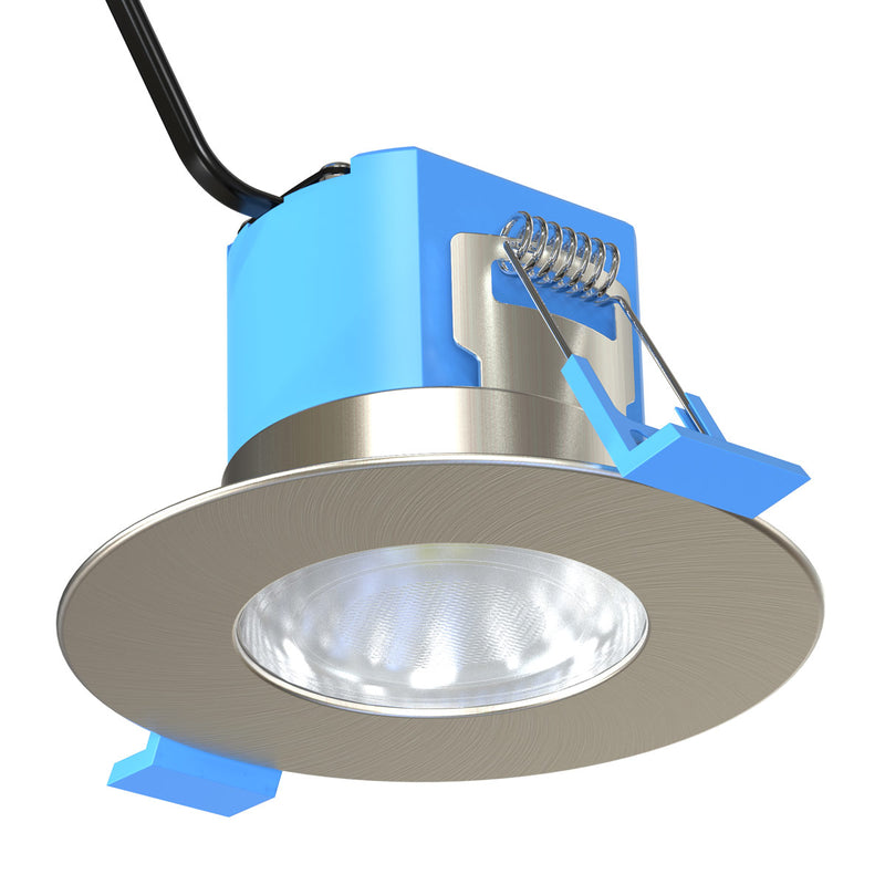 brushed chrome colour adjustable downlight full view