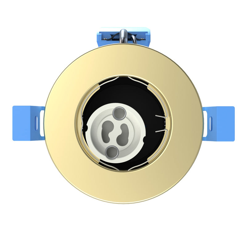 Matt Brass Fire Rated GU10 Dimmable Downlight (angle 3)