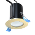 Matt Brass Fire Rated GU10 Dimmable Downlight (angle 6)