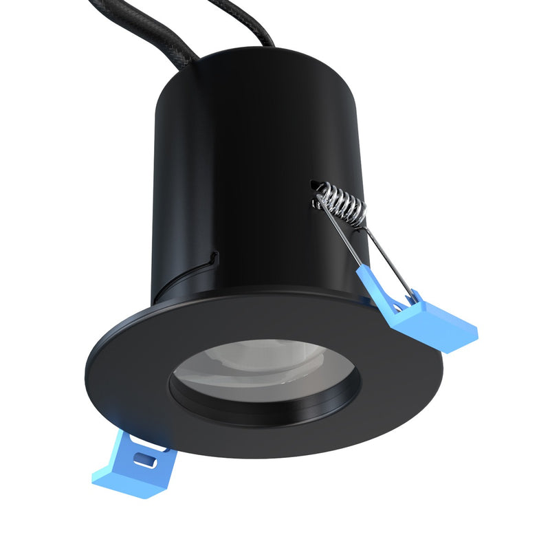 Black IP65 downlight - side