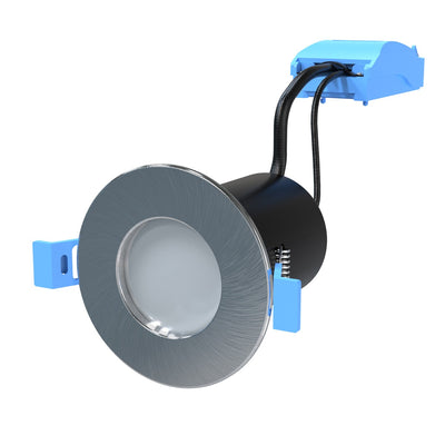 IP65 Shower Fixed Fire Rated Downlight - Brushed Chrome