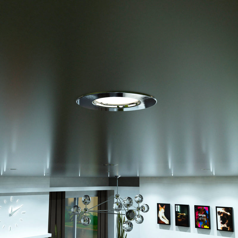 Multi Pack Of 50 Fire Rated Downlights - Brushed Chrome/Satin Nickel, With Quick Connectors