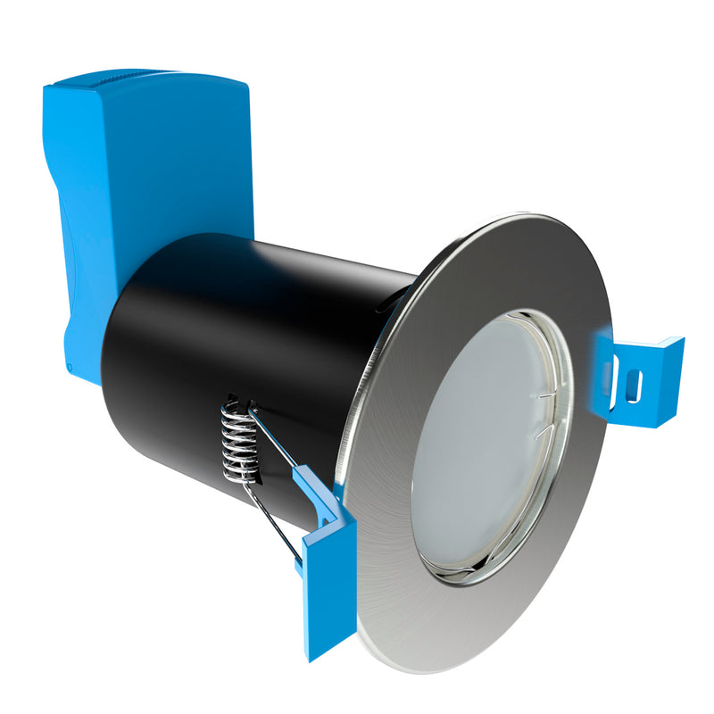 Multi Pack Of 50 Fire Rated Downlights - Brushed Chrome/Satin Nickel, With Quick Connectors