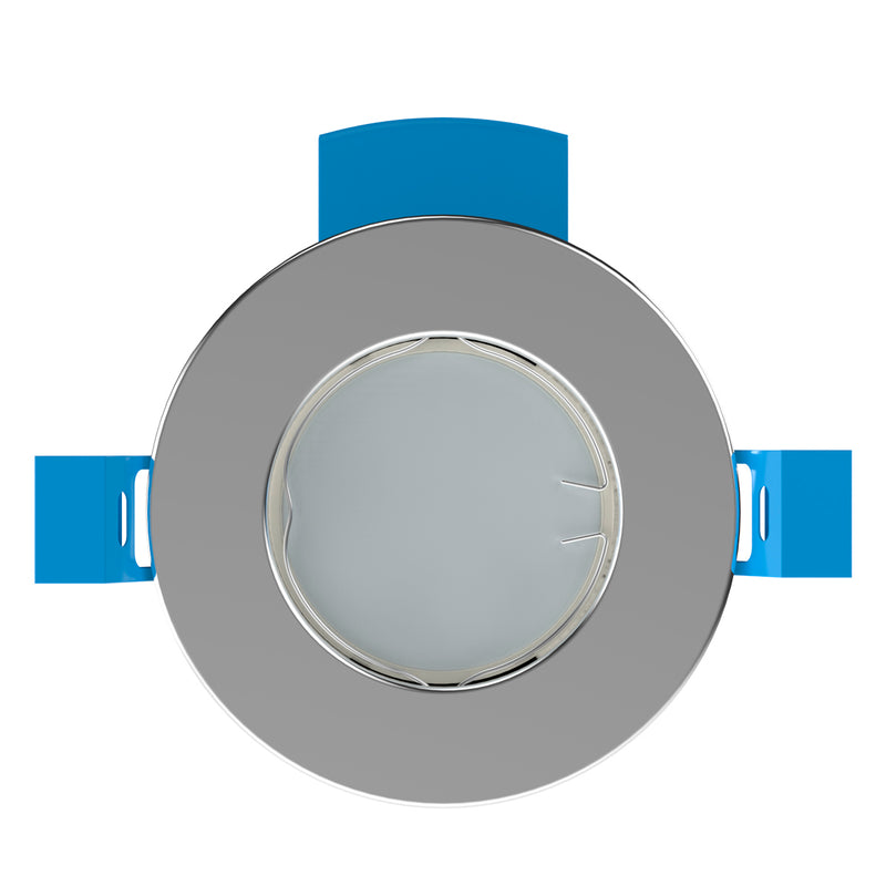 Multi Pack Of 50 Fire Rated Downlights - Polished Chrome, Includes Quick Connectors