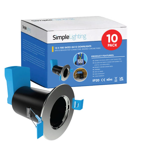 Multipack of 10 Fire Rated Downlights