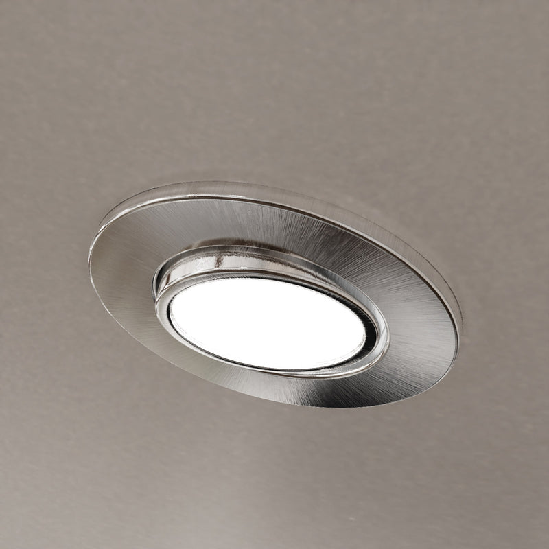 mounted brushed chrome downlight