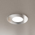 mounted brushed chrome fire-rated downlights