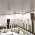 landing area with chrome tilt downlights
