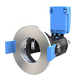 brushed chrome LED fire-rated downlight
